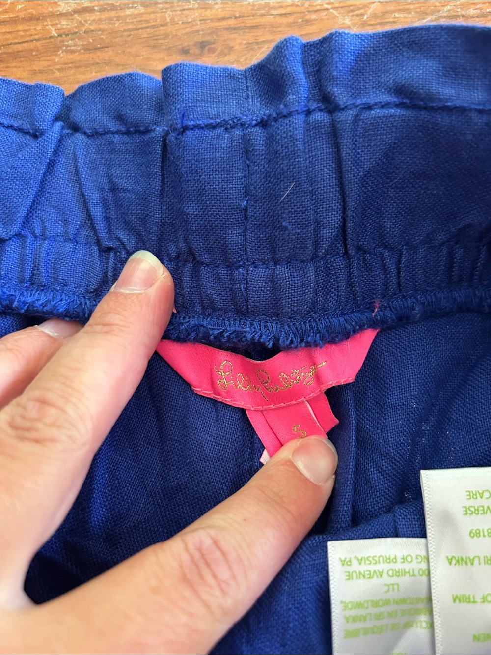 NWOT Lilly Pulitzer Lapis Lazuli Lovely lanterns Arey Linen Shorts - Picture 5 of 12